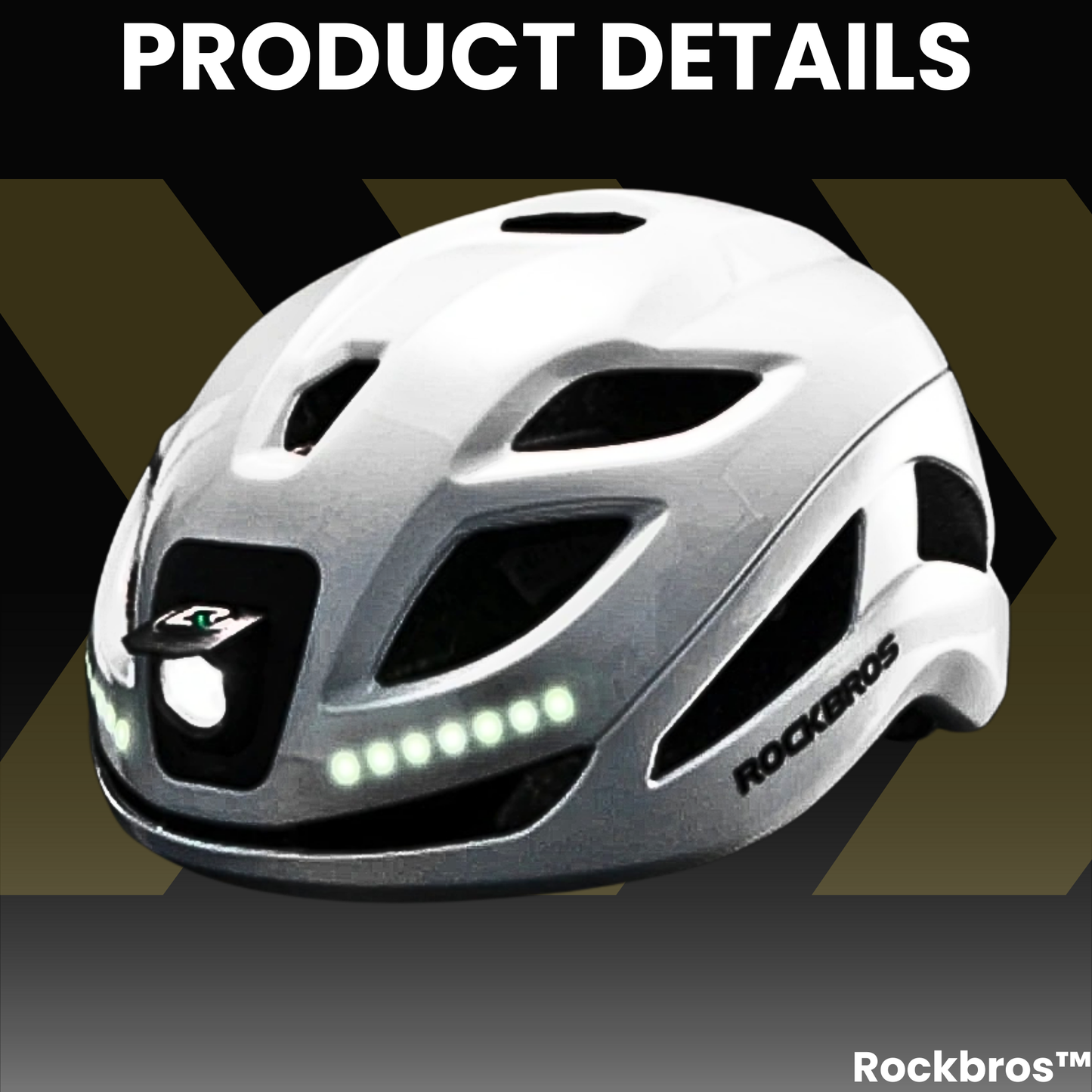 Rockbros™ Helmet: Rechargeable Helmet with Integrated Light