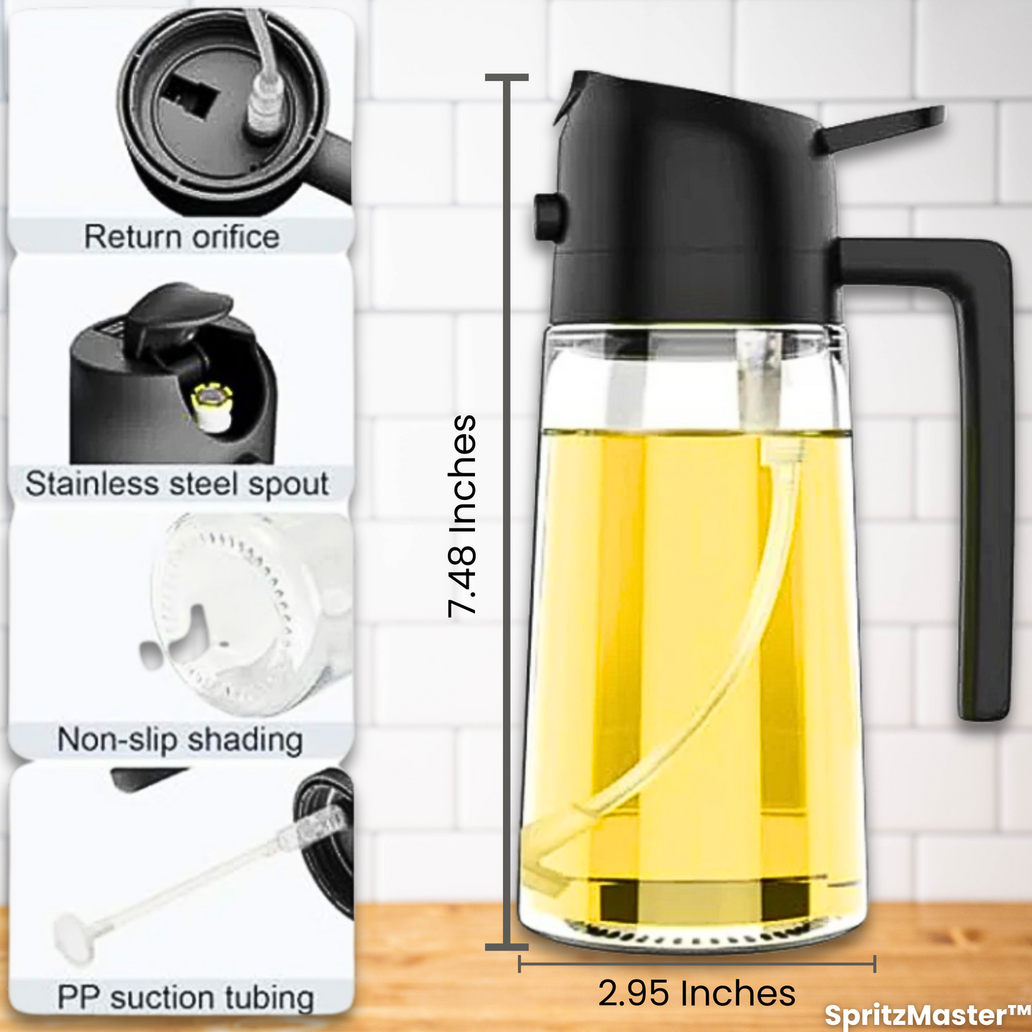 SpritzMaster™: 2-in-1 Oil Sprayer 500ml