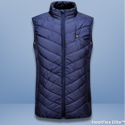 HeatFlex Elite™: Lightweight Electric Heated Vest with Zippered Comfort & 9/21 heating cores