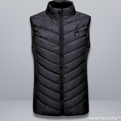 HeatFlex Elite™: Lightweight Electric Heated Vest with Zippered Comfort & 9/21 heating cores