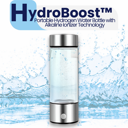 HydroBoost™: Portable Hydrogen Water Bottle with Alkaline Ionizer Technology