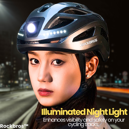 Rockbros™ Helmet: Rechargeable Helmet with Integrated Light