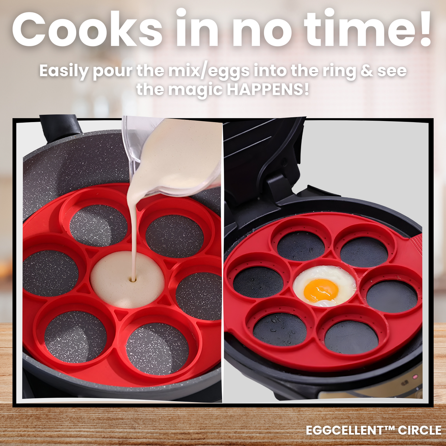 Eggcellent™ Circle: Nonstick Cooking Tool for Pancakes and Flipping Eggs