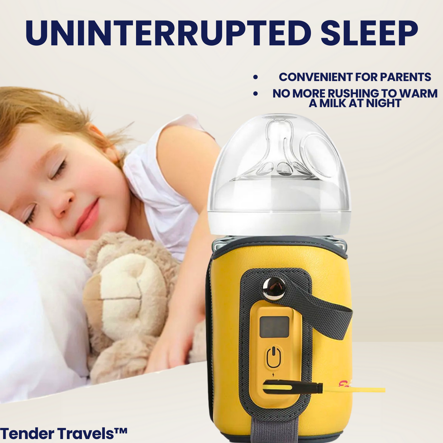 Tender Travels™: USB-Infused Thermal Magic Bottle Warmer