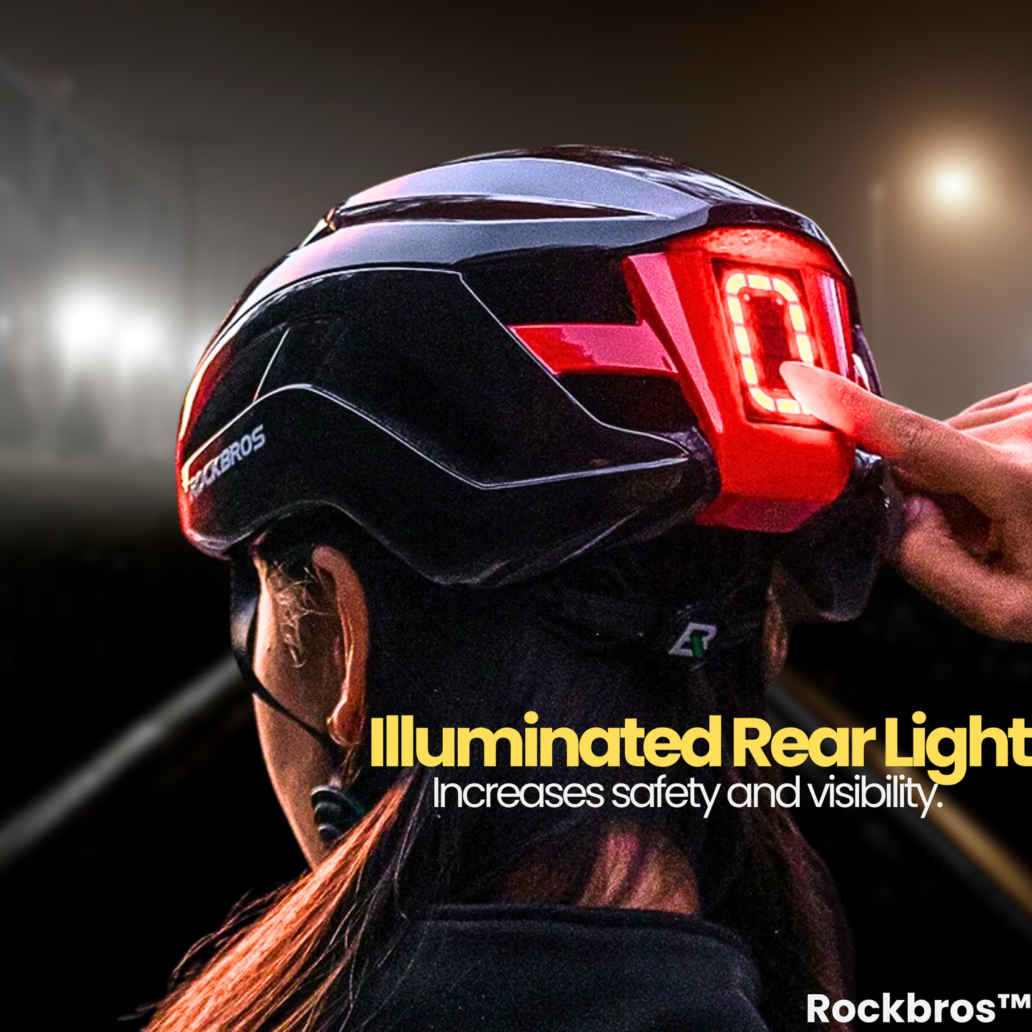 Rockbros™ Helmet: Rechargeable Helmet with Integrated Light