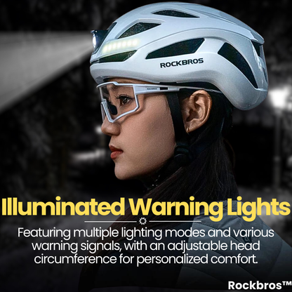 Rockbros™ Helmet: Rechargeable Helmet with Integrated Light