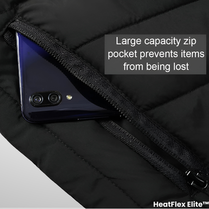 HeatFlex Elite™: Lightweight Electric Heated Vest with Zippered Comfort & 9/21 heating cores