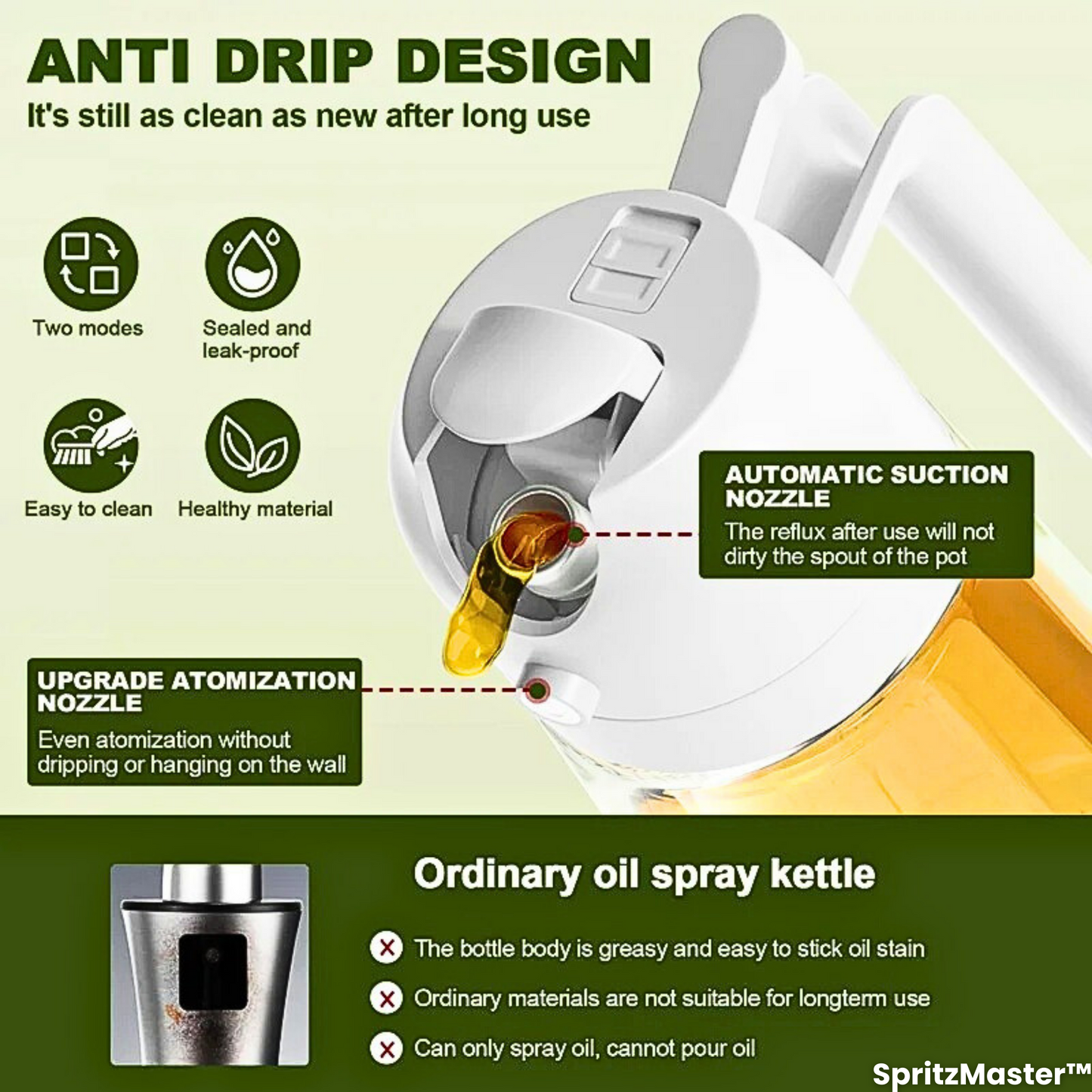 SpritzMaster™: 2-in-1 Oil Sprayer 500ml