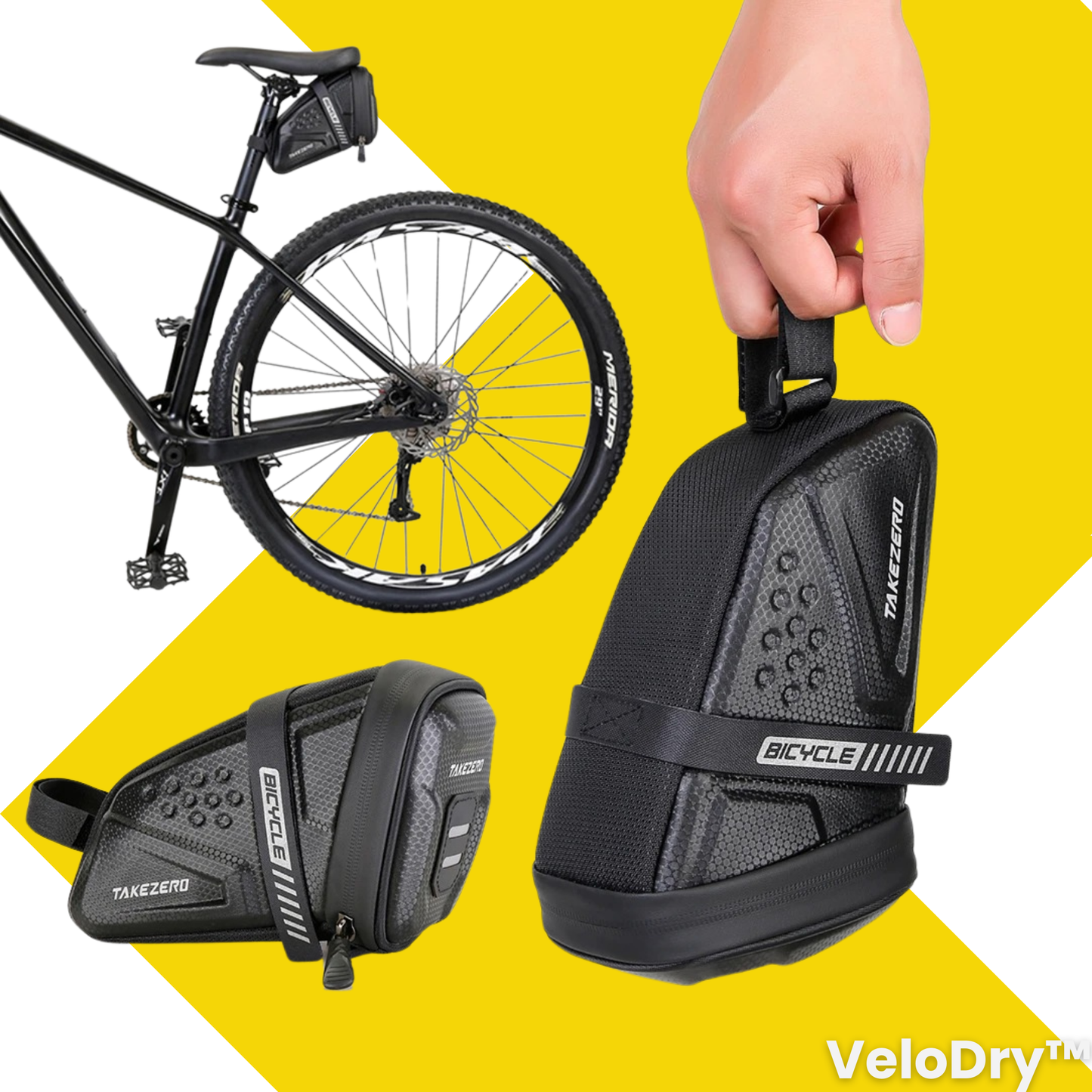 VeloDry™ Saddlebag: Reflective Waterproof Bike Accessory for MTB and Road