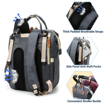 ParentPulse™ Pack: Foldable Bedpack For Changing Diapers and All Baby Essentials on-the-go