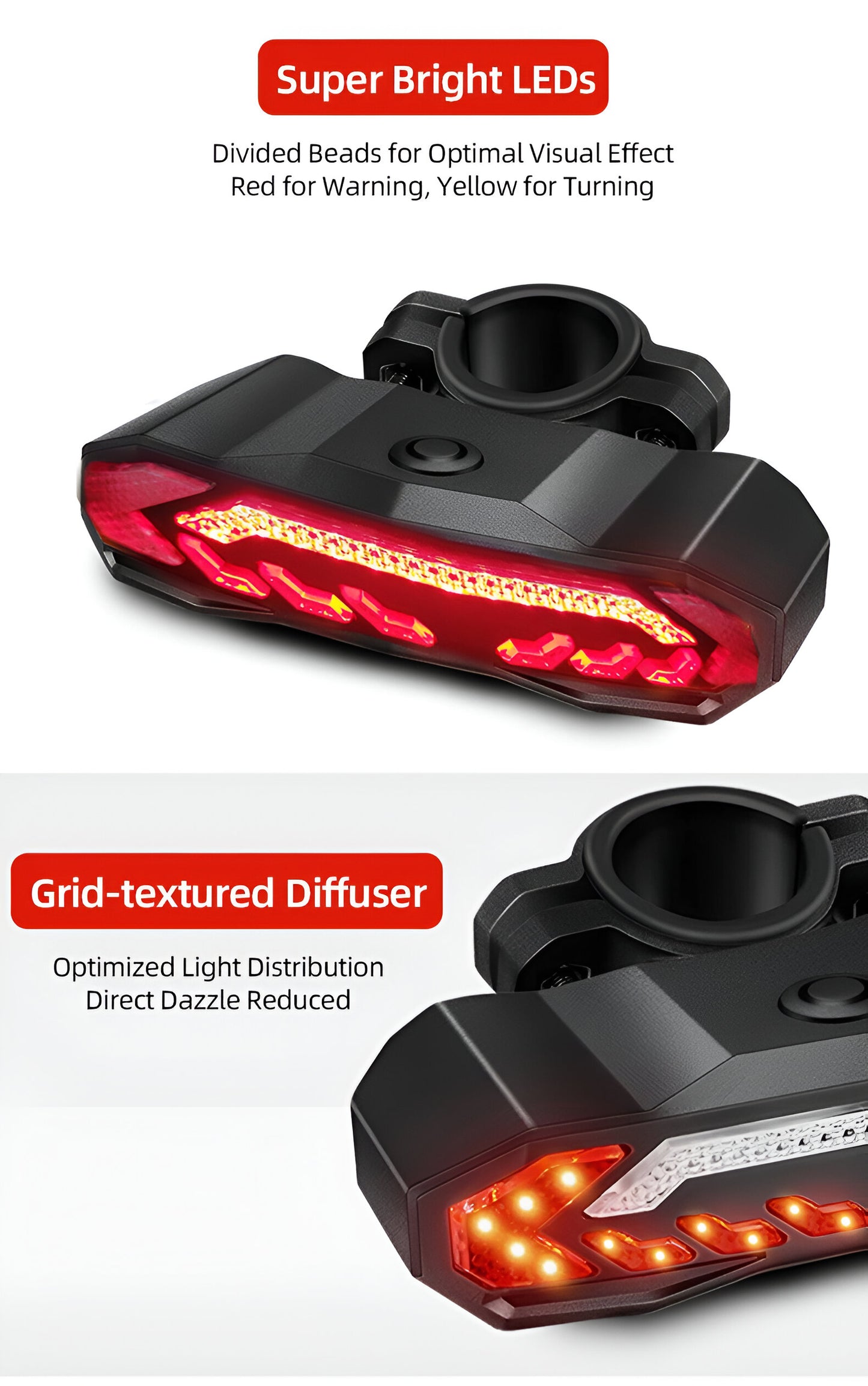 BikeGuard Pro: Secure LED Tail Light with Alarm