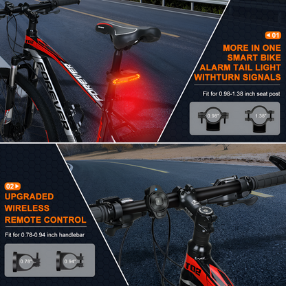 BikeGuard Pro: Secure LED Tail Light with Alarm