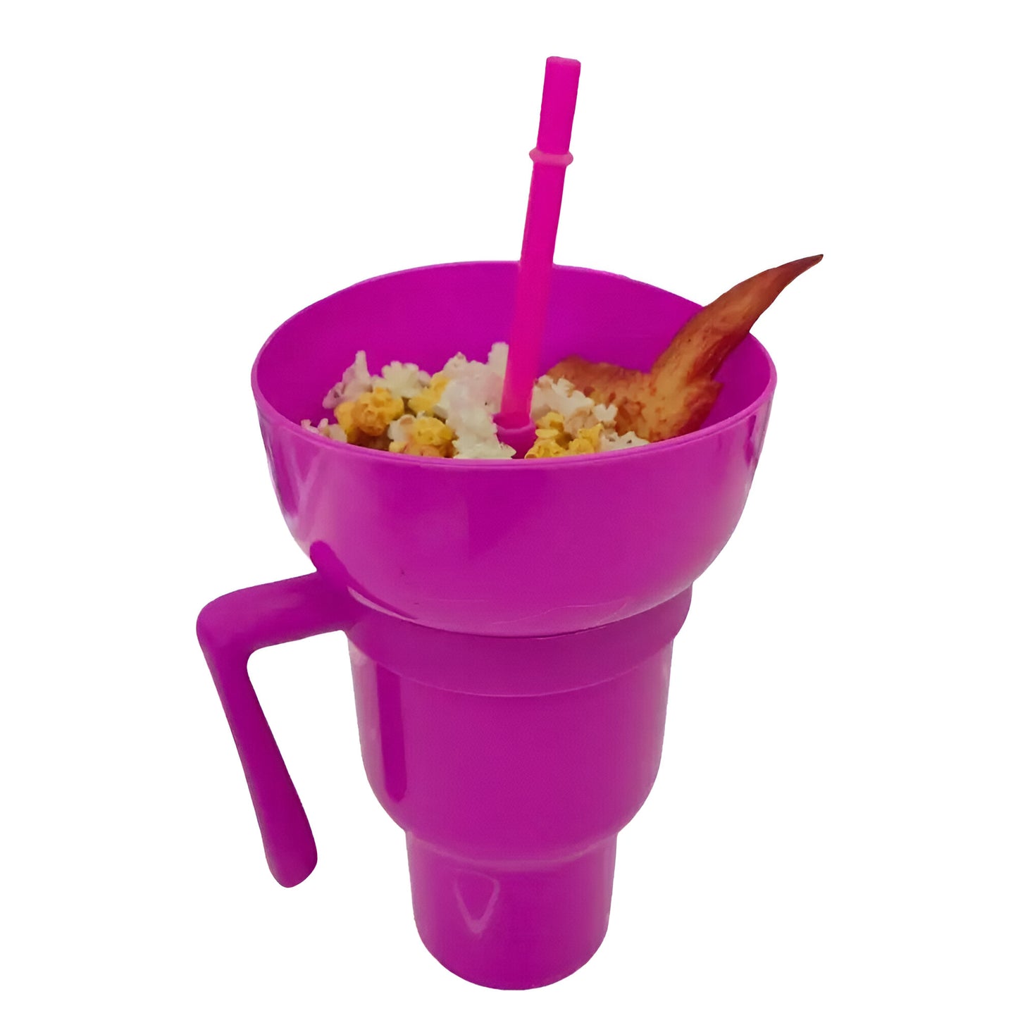 SnackSip Duo™: Portable Stadium Tumbler for Snacks and Drinks On the Go