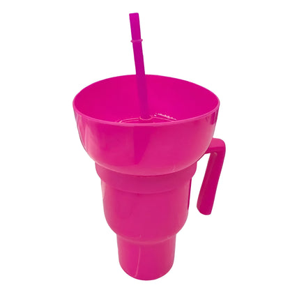 SnackSip Duo™: Portable Stadium Tumbler for Snacks and Drinks On the Go