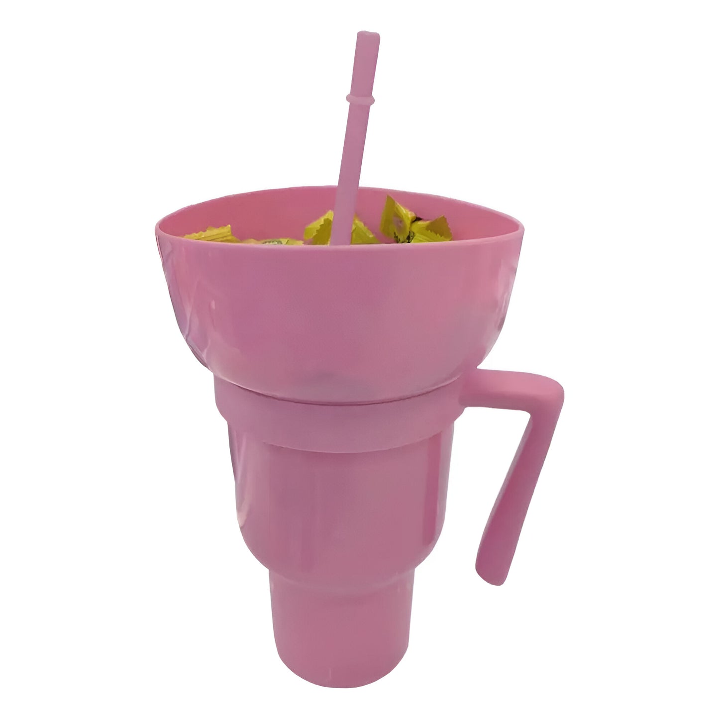 SnackSip Duo™: Portable Stadium Tumbler for Snacks and Drinks On the Go