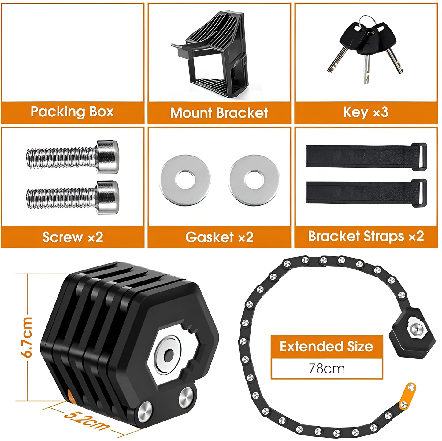 SwiftLock Pro™: Folding Bike Lock with E-Scooter Compatibility