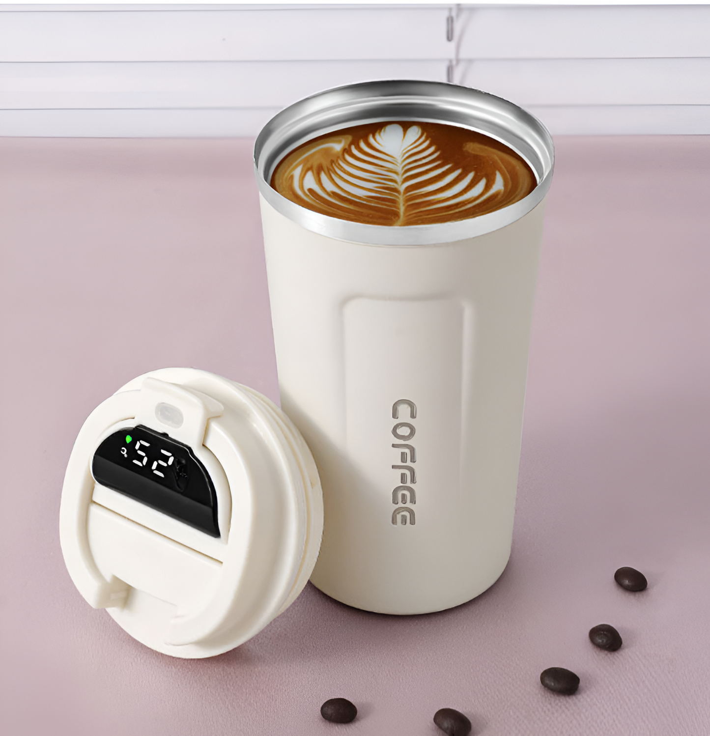 BrewMate 304: Sleek Stainless Steel Thermos with LCD Display